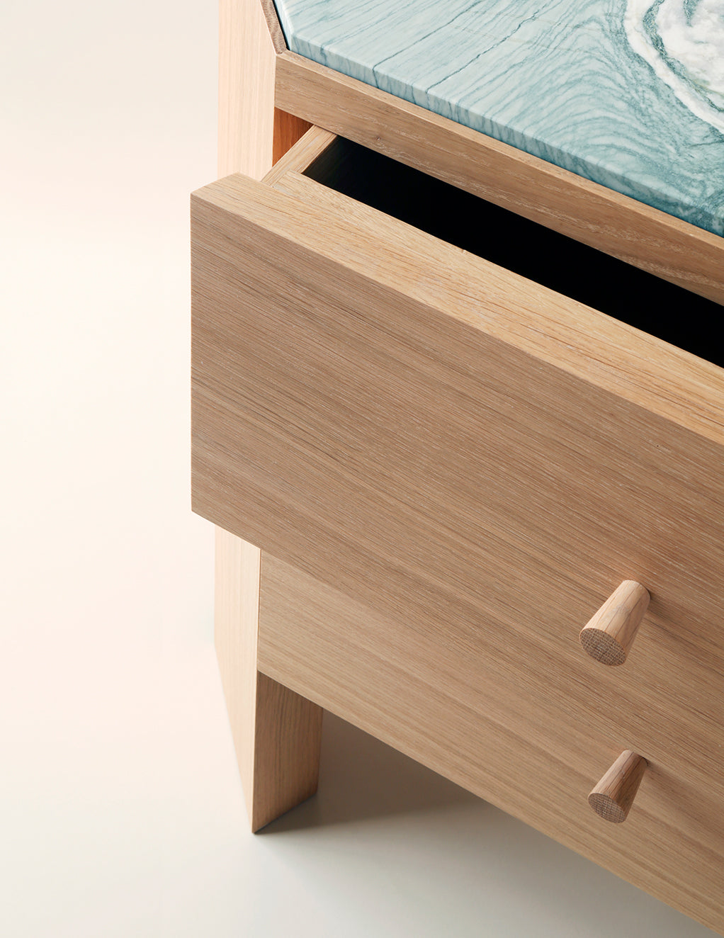 The Otto Bedside in Natural Oak