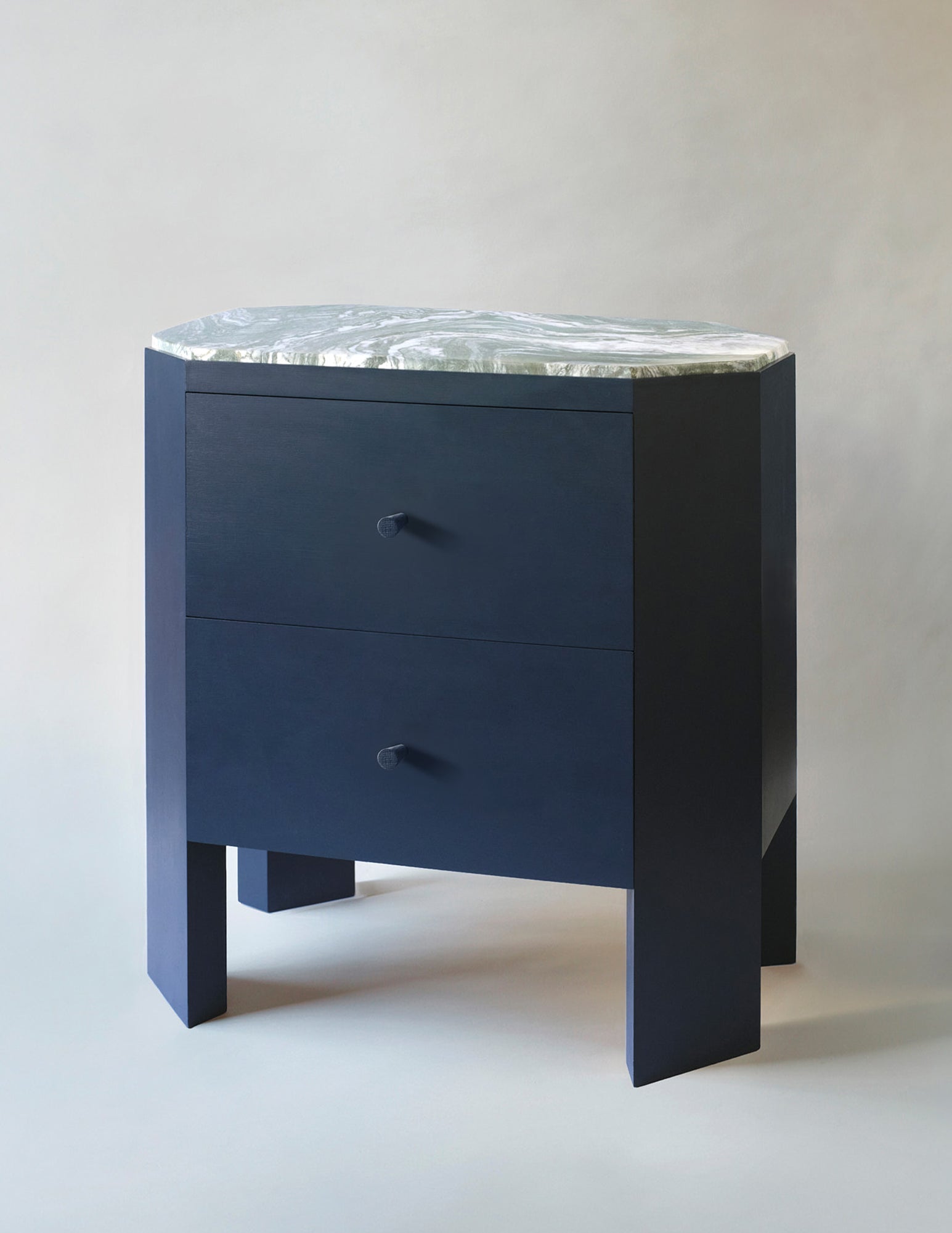 The Otto Bedside in Tasso Blue