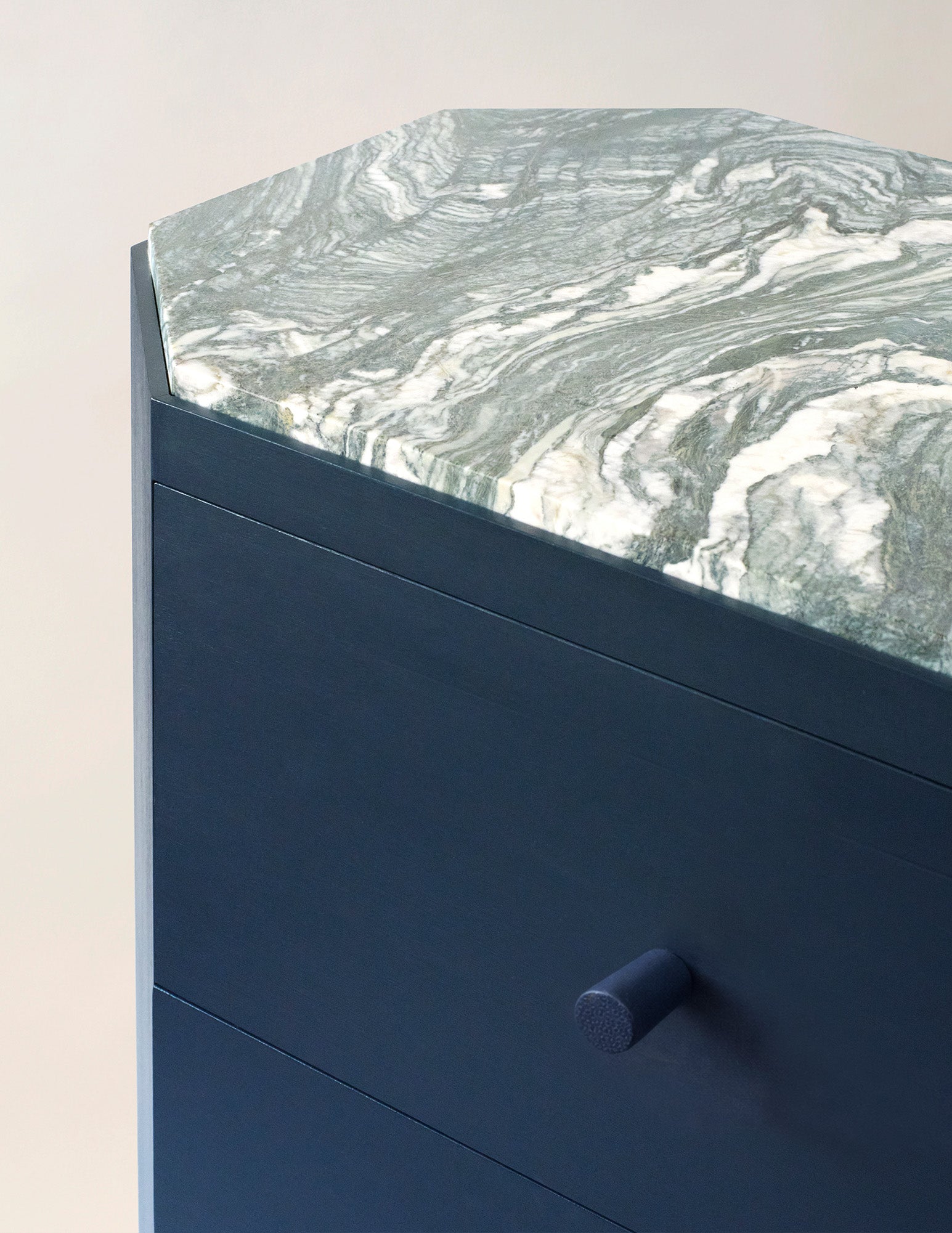 The Otto Bedside in Tasso Blue