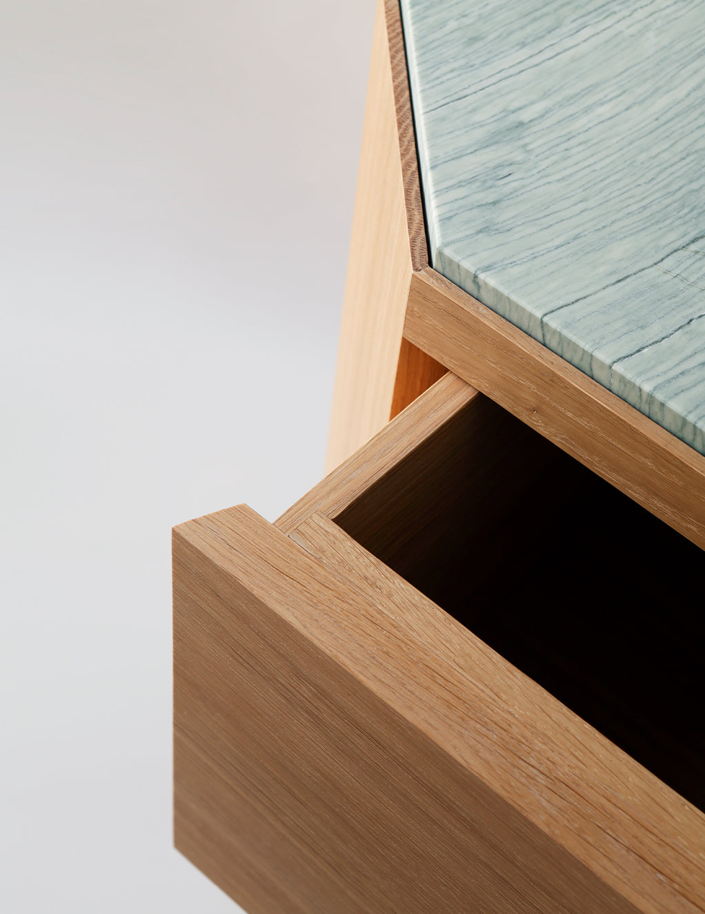 The Otto Bedside in Natural Oak